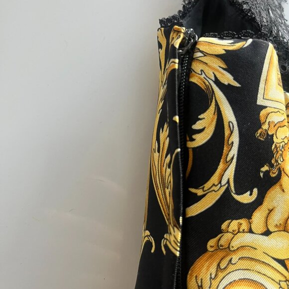 Versace Baroque Silk Bustier-Style Top | Worn Once | Tailored Fit | $995 Retail - Picture 7 of 9